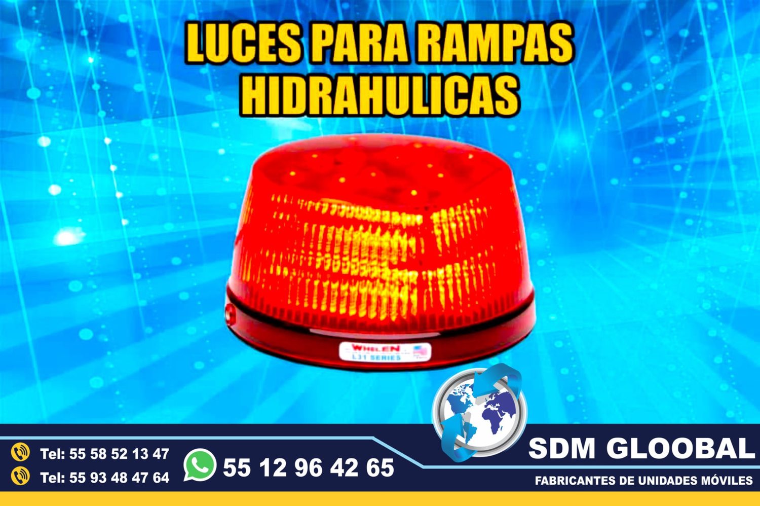 Venta de Mini torreta ambar para Rampas Hidraulicas de carga <br>