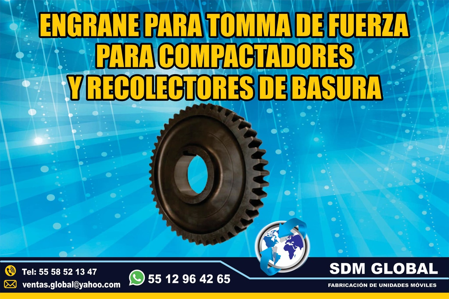 Venta de Engrane de toma para compactadores recolectores de basura<br>