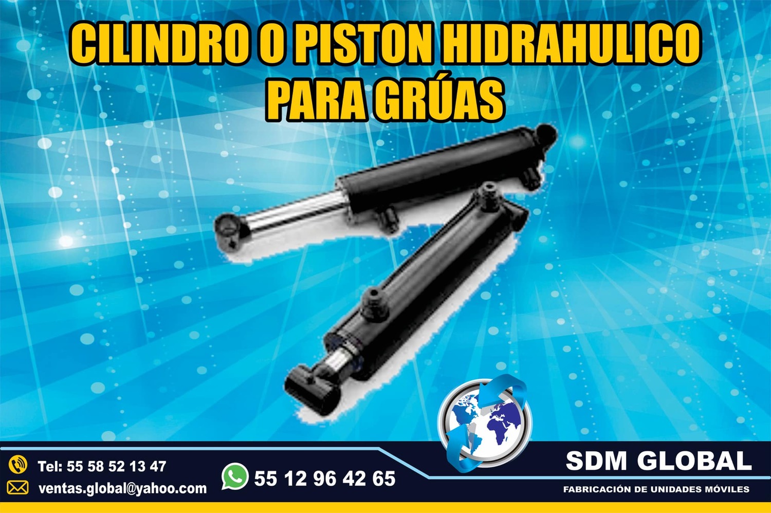 Venta de pistones hidrahulicos para gruas de plataforma<br>