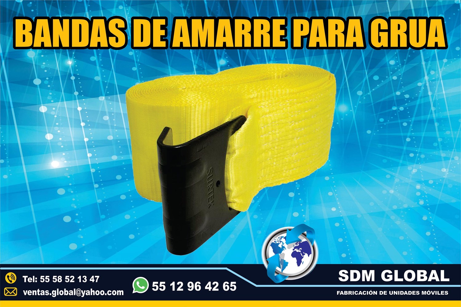 VENTA DE BANDAS DE AMARRE para gruas<br>