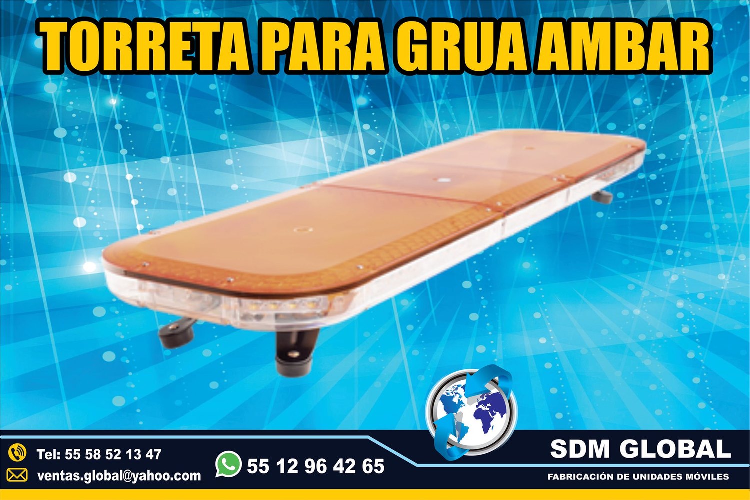 Venta de Torreta color ambar auxiliar para Rampas Hidrahulicas <br>