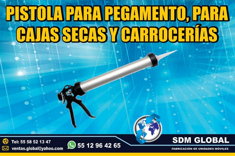 Pistola de silicon para carrocerias y cajas secas plataformas remolques<br>