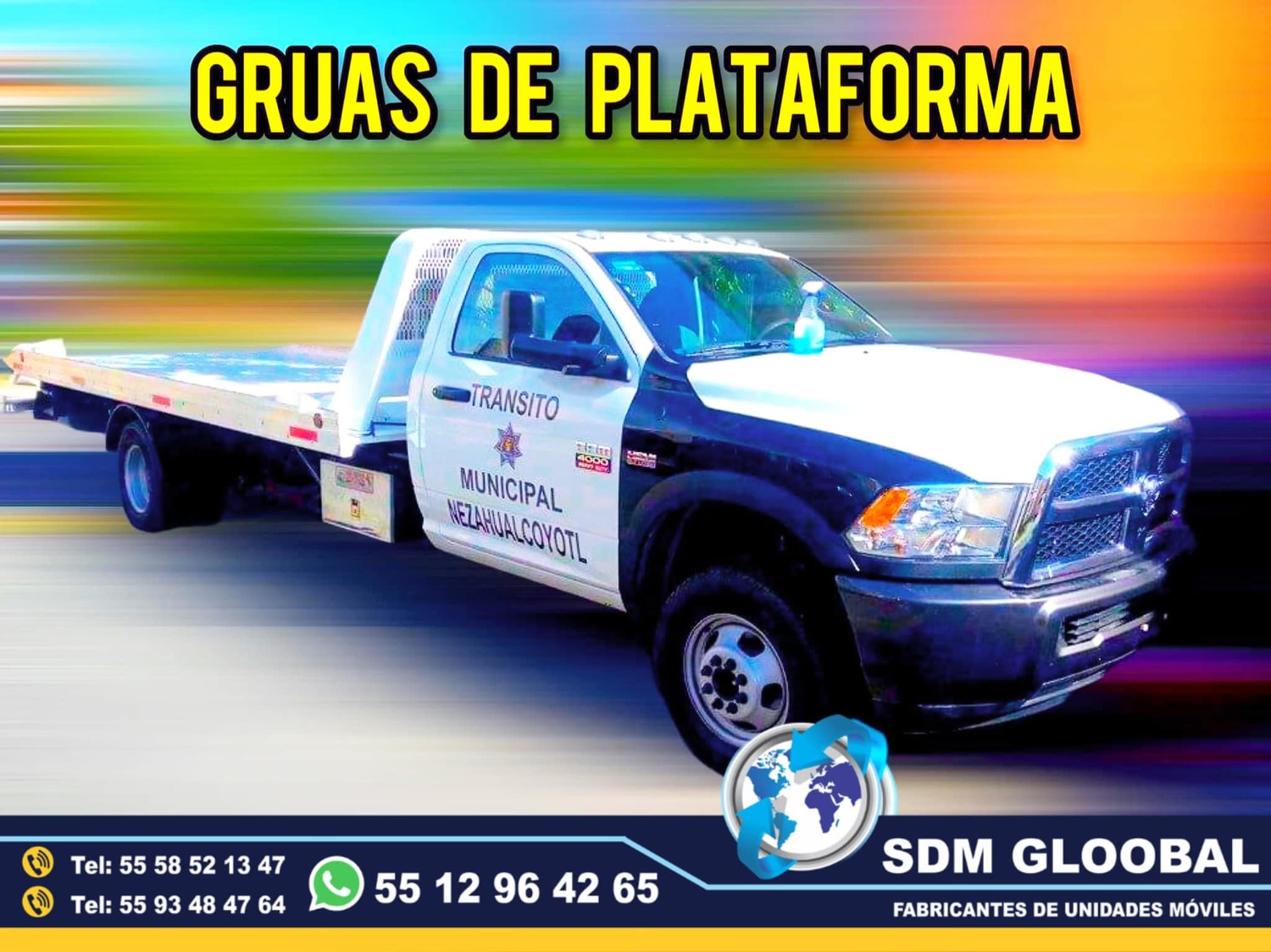 Fabrica de Gruas de Plataforma Rescate para Transito Municipal  <br>