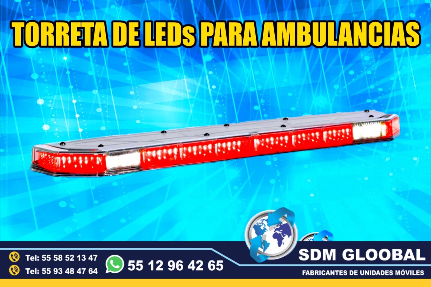 Venta de Torreta de Leds para patrullas rojo Federal Signal 