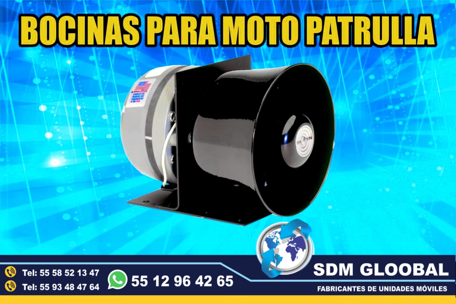  Bocina y euipo para Motopatrullas Marca Federal Signal 