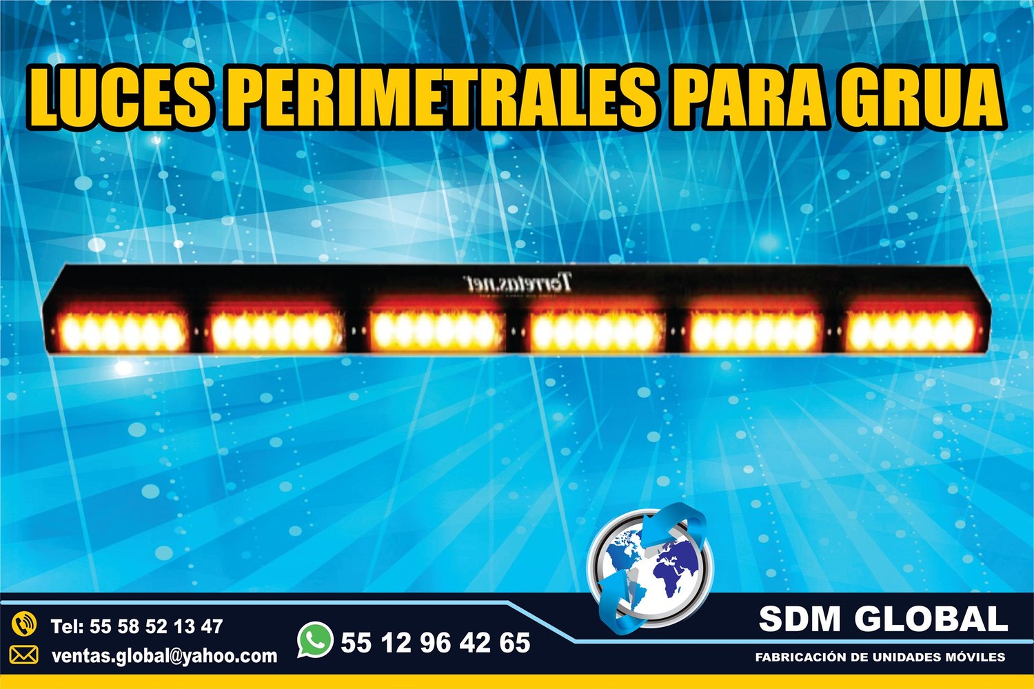Venta de Torreta color ambar auxiliar para Rampas Hidrahulicas<br>