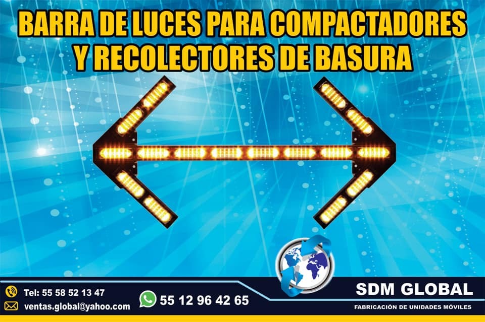 Venta de Mini Torreta color ambar auxiliar para compactadores recolectores de basura <br>