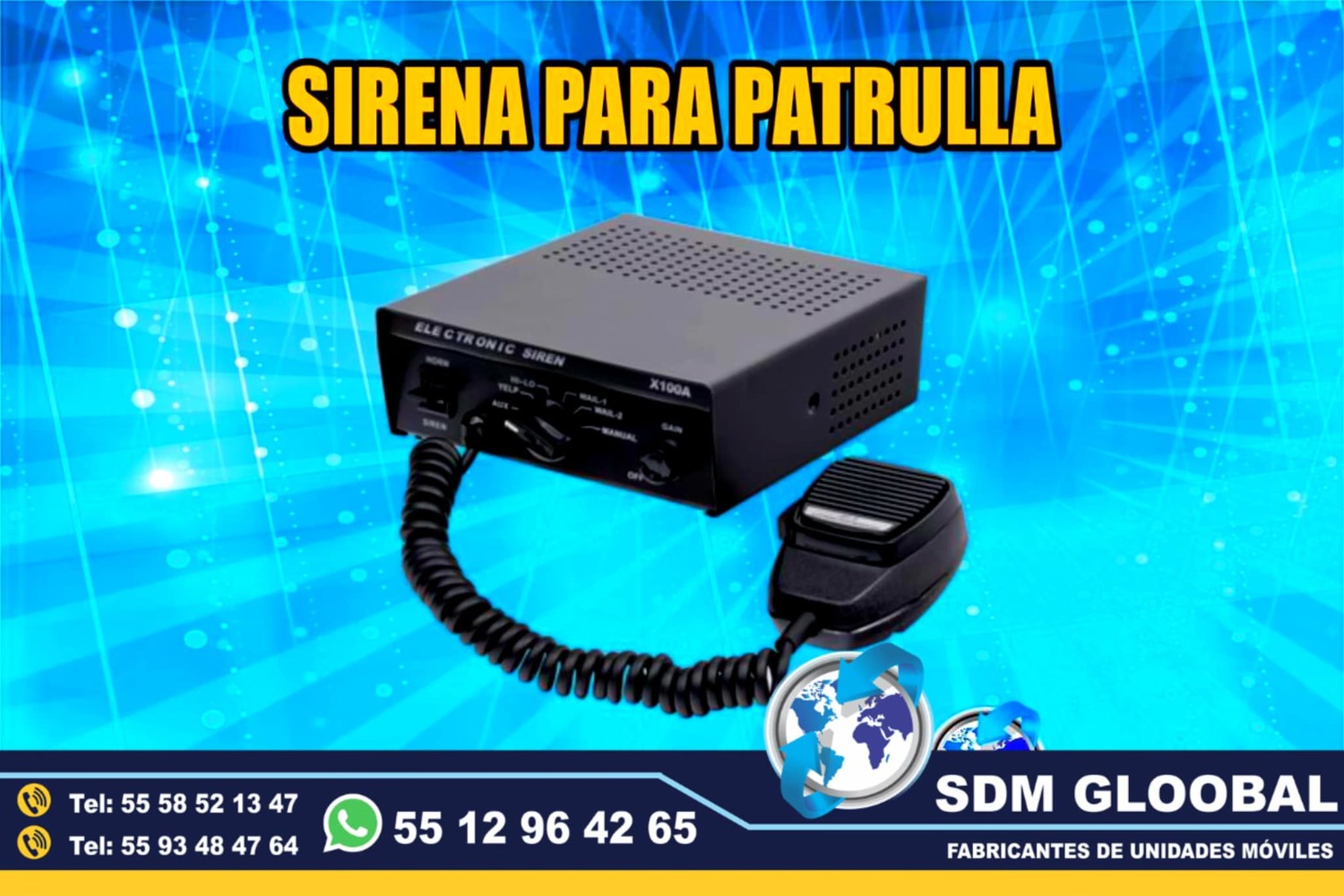 Sirena y equipo para patrullas MARCA Federal Signal 