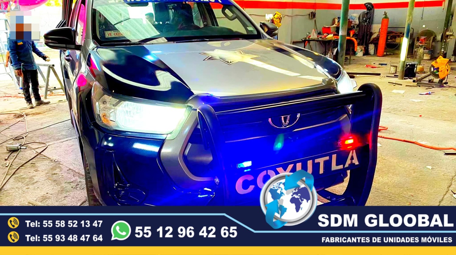 Personalizacion con corte de laser en equipo y accesorios metalicos para patrullas ambulancias