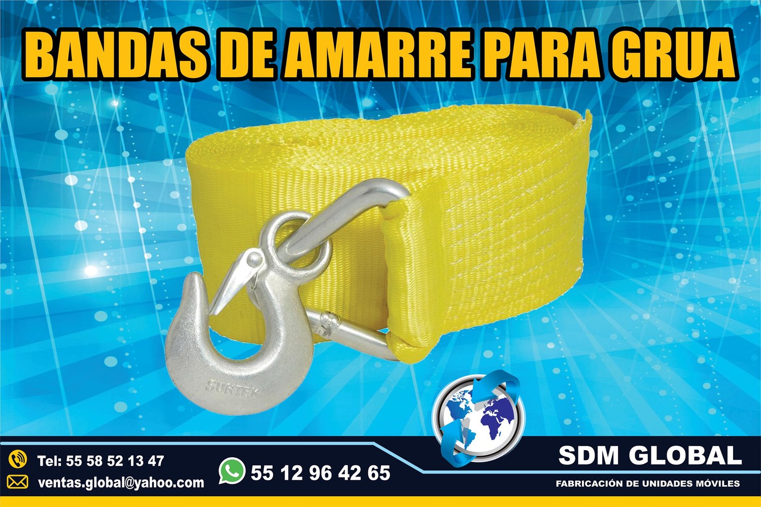 VENTA DE BANDAS DE AMARRE para gruas<br>