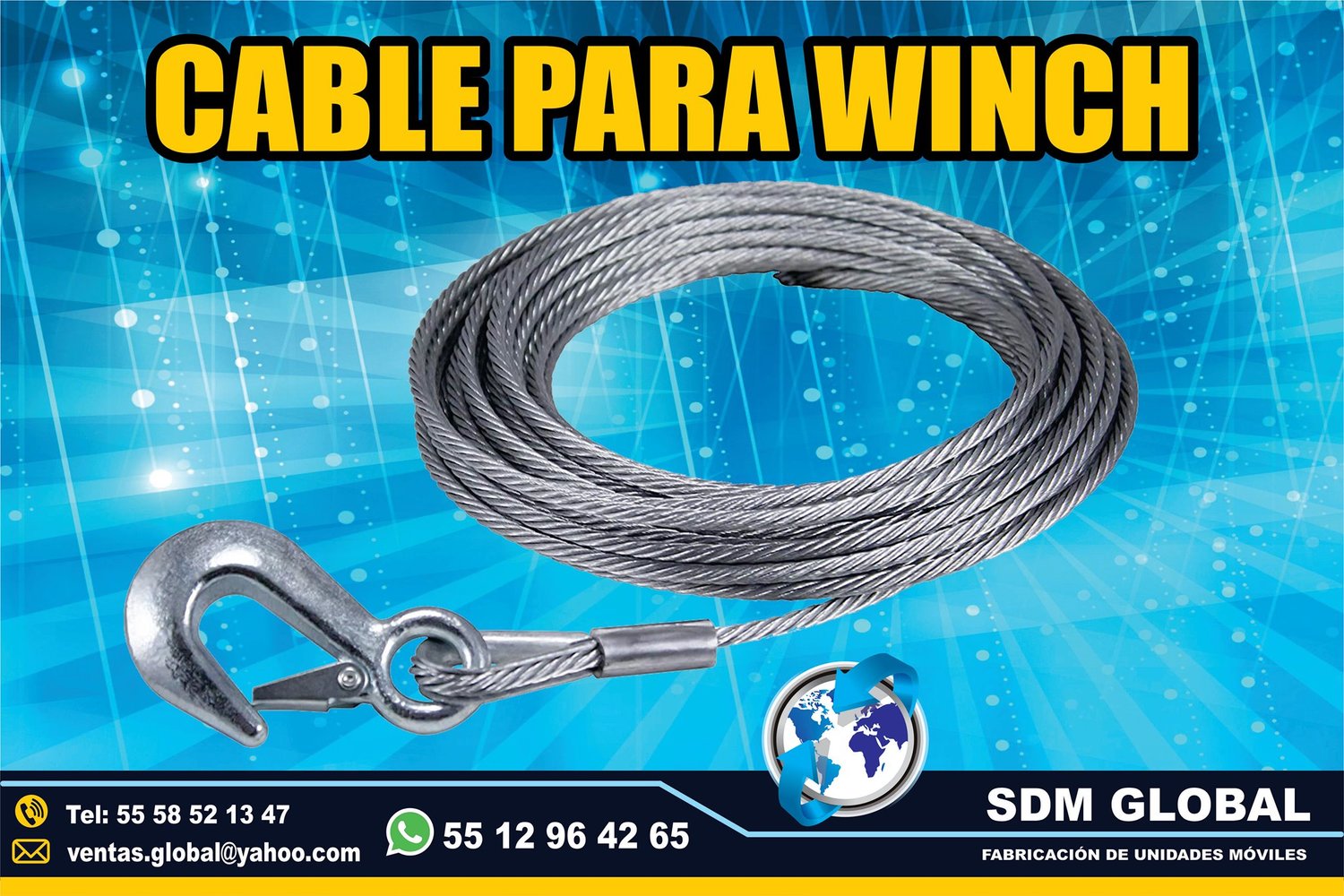 VENTA DE CABRLE PARA WINCH PARA GRUAS <br>