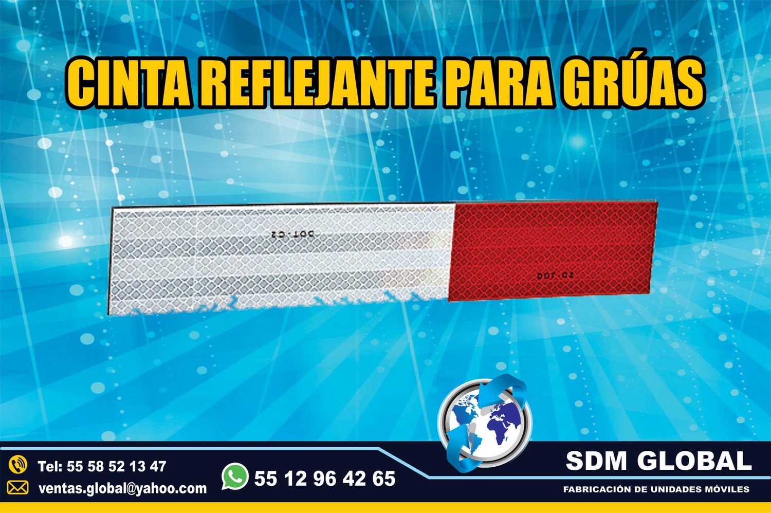 Venta de cintas reflejantes para gruas&nbsp;de arrastre<br>