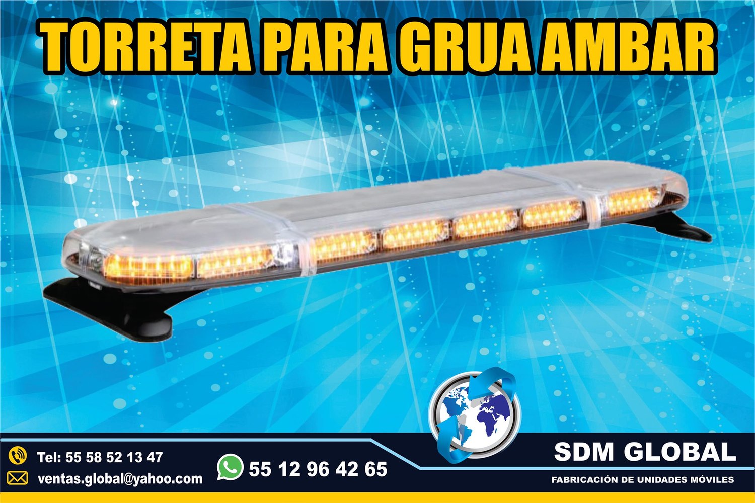 Venta de Torreta color ambar auxiliar para Rampas Hidrahulicas<br>