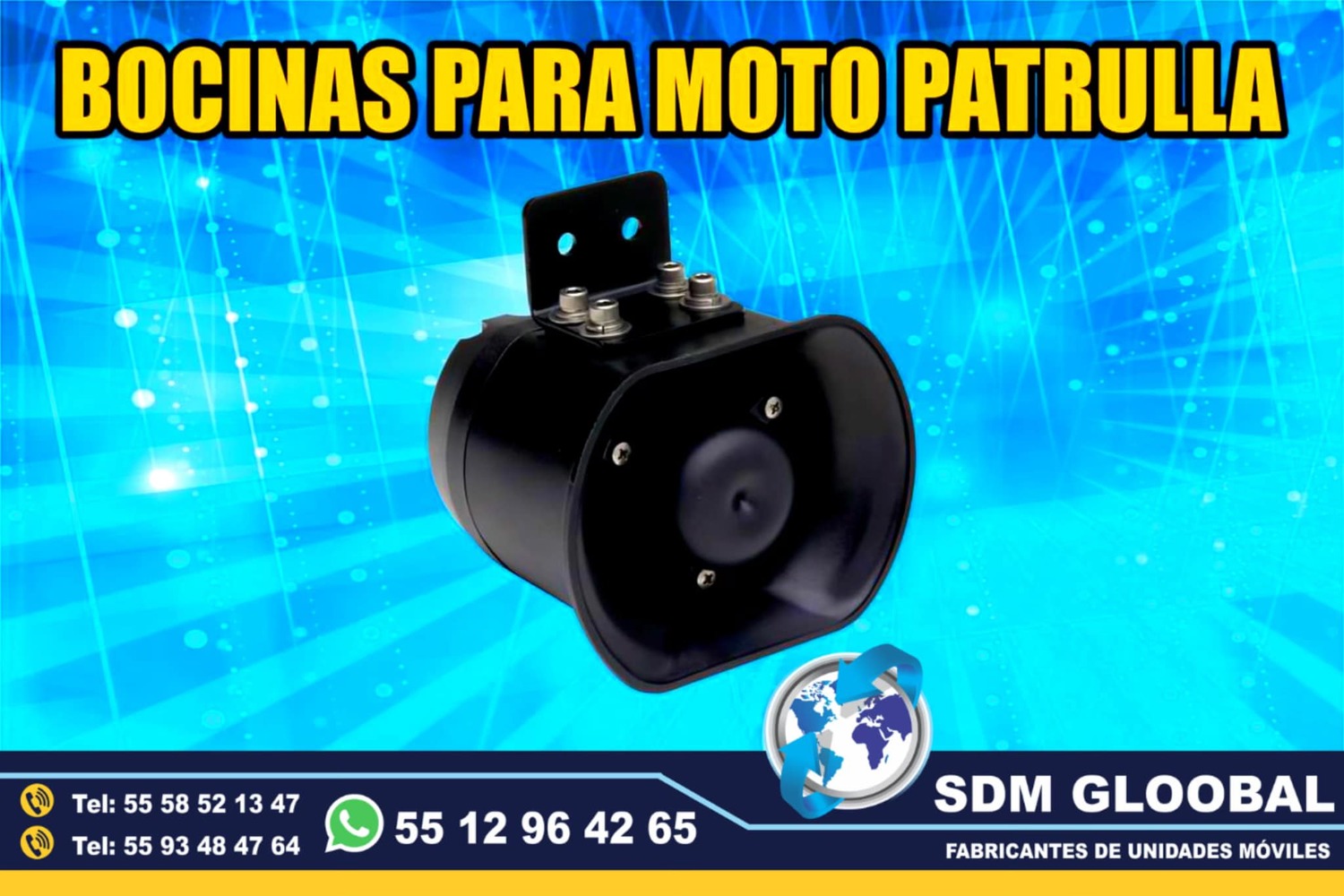 Bocina&nbsp;y euipo  para Motopatrullas Marca Federal Signal 